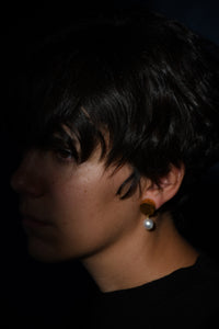 Mini Box earrings with Pearls